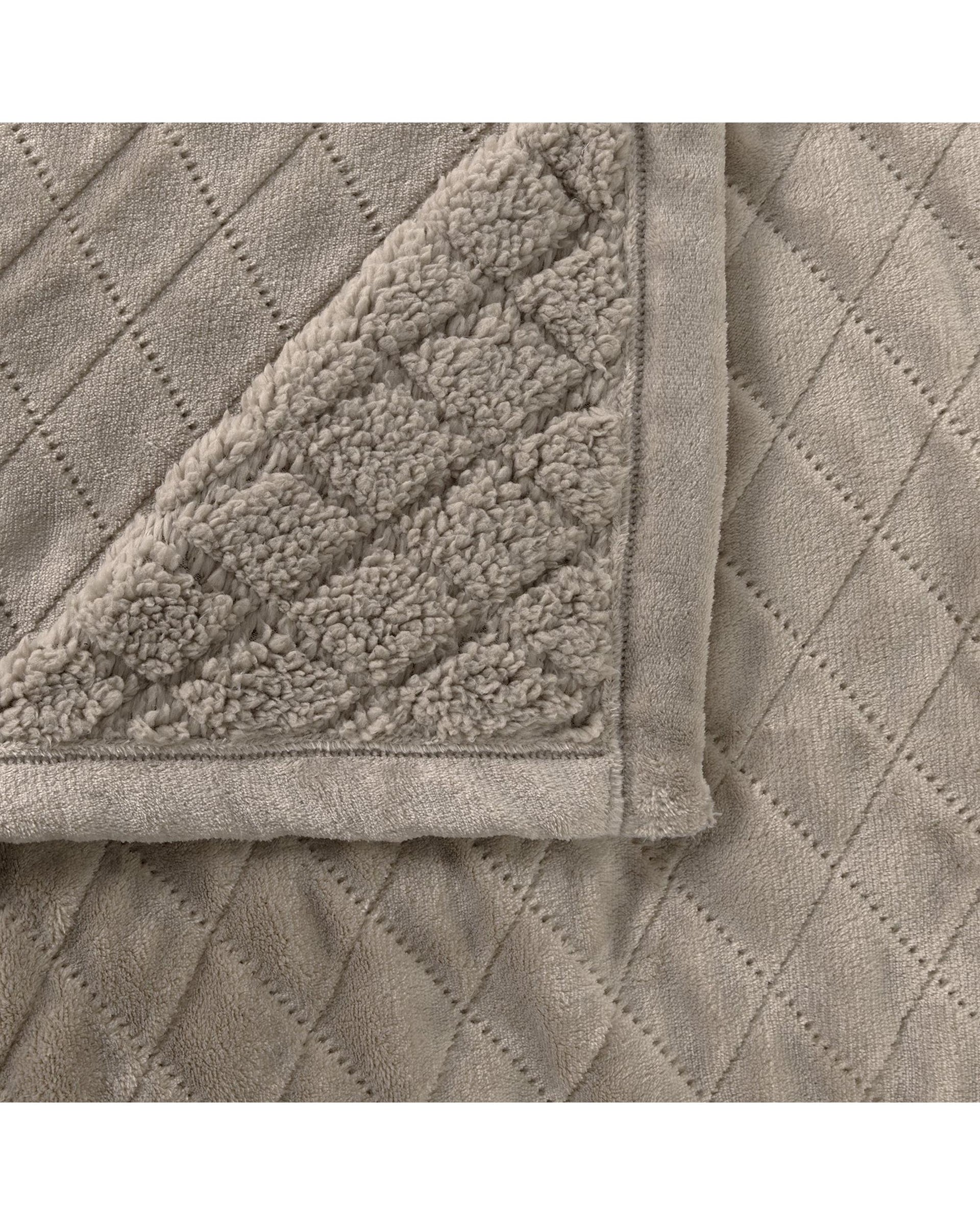 Bianca MANSFIELD ULTRA SOFT VELVET BLANKET 480GSM  Silver Grey Bianca Bedding