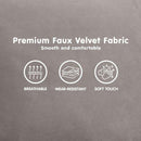 SARANTINO FAUX VELVET SOFA BED COUCH FURNITURE LOUNGE SUITE SEAT GREY Sarantino