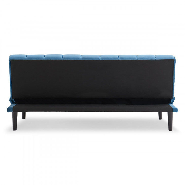 SARANTINO FAUX SUEDE FABRIC SOFA BED FURNITURE LOUNGE SEAT BLUE Sarantino