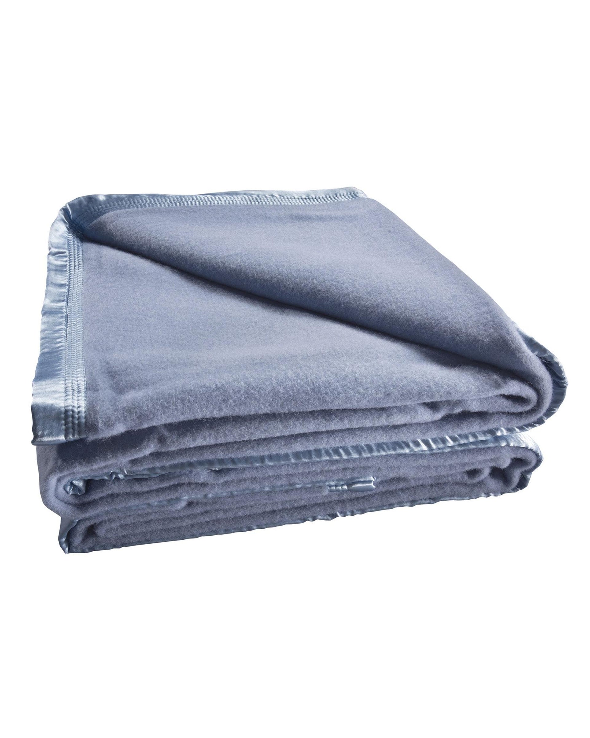 Bianca Australian Wool Blanket - Steel Blue Bianca Bedding