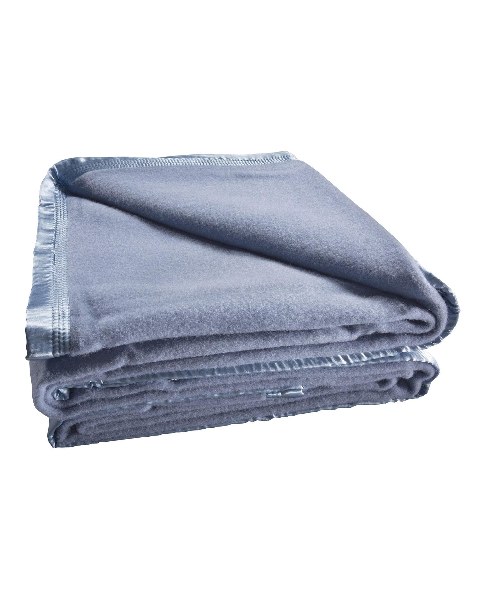 Bianca Australian Wool Blanket - Steel Blue Bianca Bedding