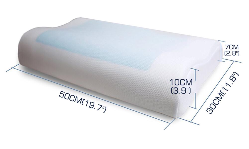 2x Supreme High Density Memory Foam Pillow Contour Cool Gel Home Hotel Top Cover Dreamz