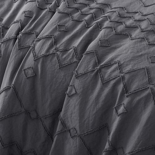 The Big Sleep Quilt Cover The Big Sleep Charcoal Zig Zags Soft Touch Tufted Quilt Cover Sets