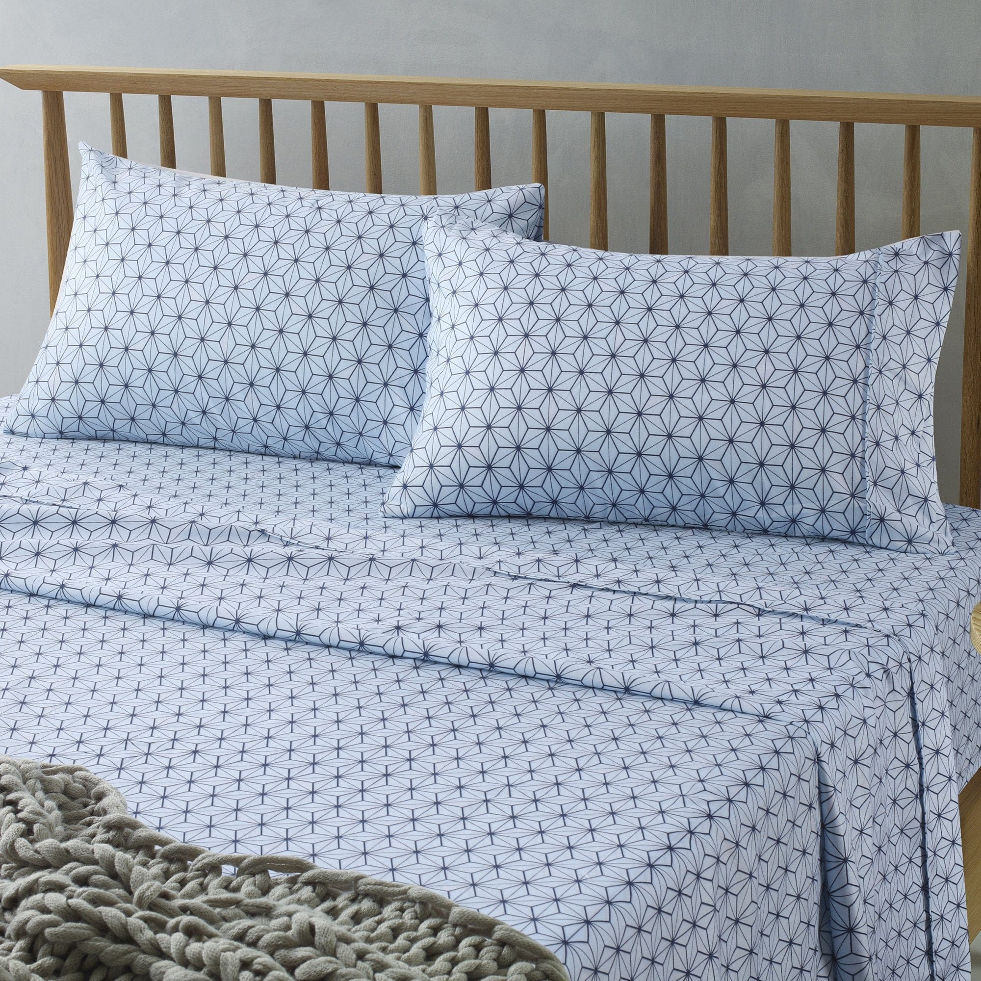 The Big Sleep Bed Sheets The Big Sleep Cubis Navy & Blue Sheet Set