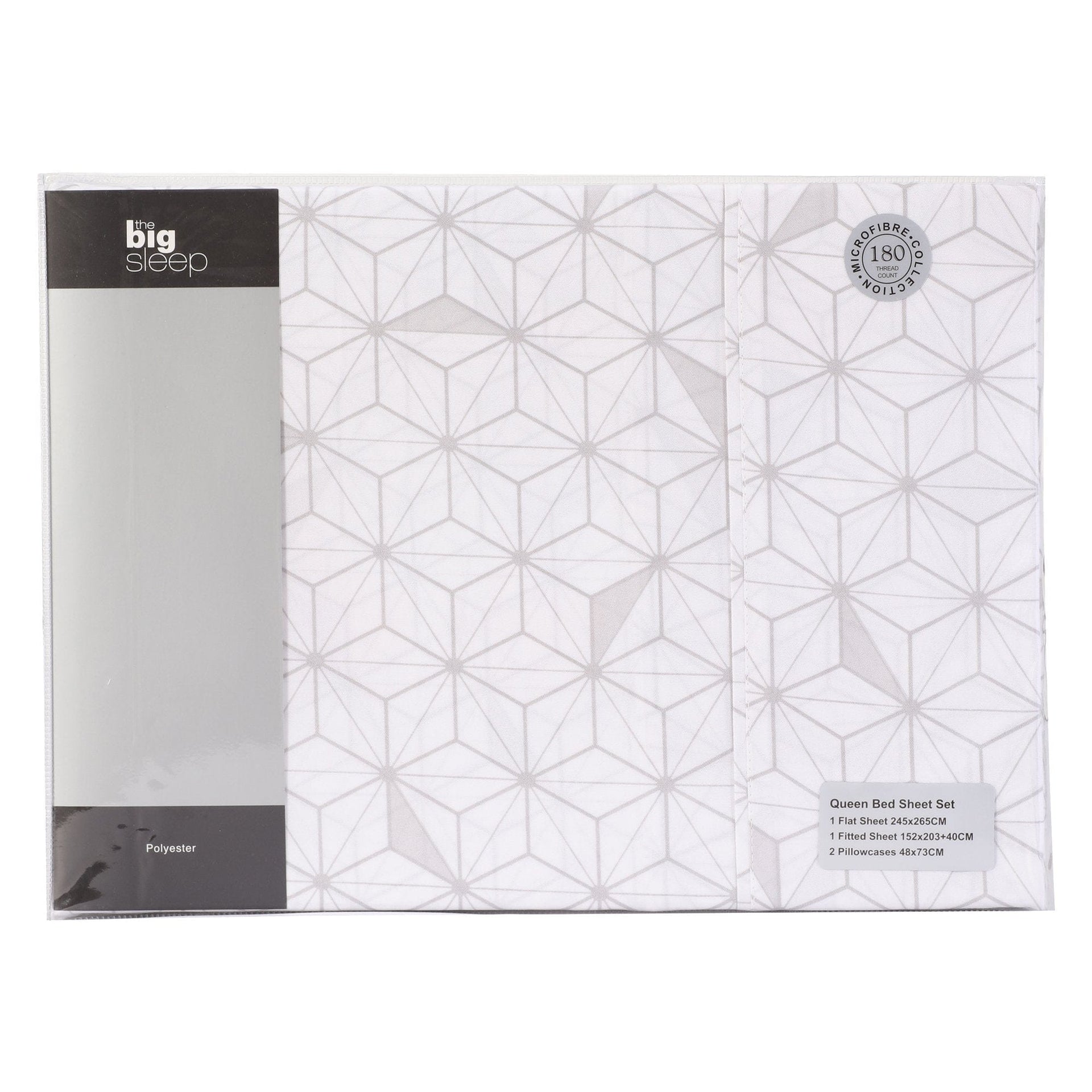 The Big Sleep Bed Sheets The Big Sleep Cubis White & Silver Sheet Set