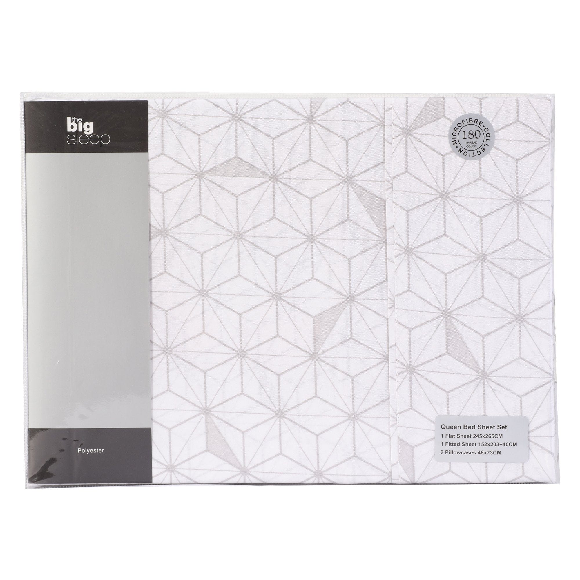 The Big Sleep Bed Sheets The Big Sleep Cubis White & Silver Sheet Set