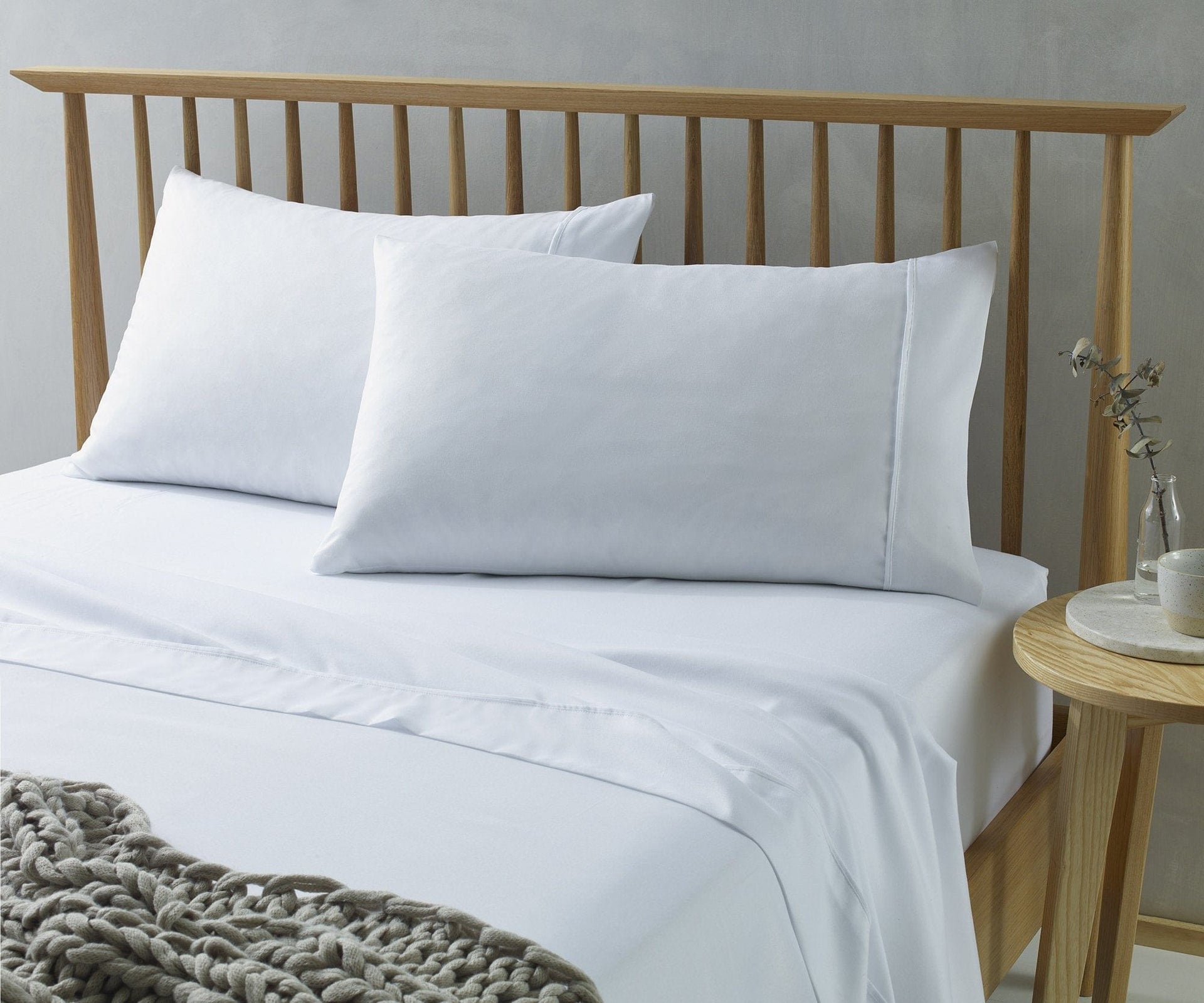 The Big Sleep Bed Sheets The Big Sleep Microfibre White Sheet Set