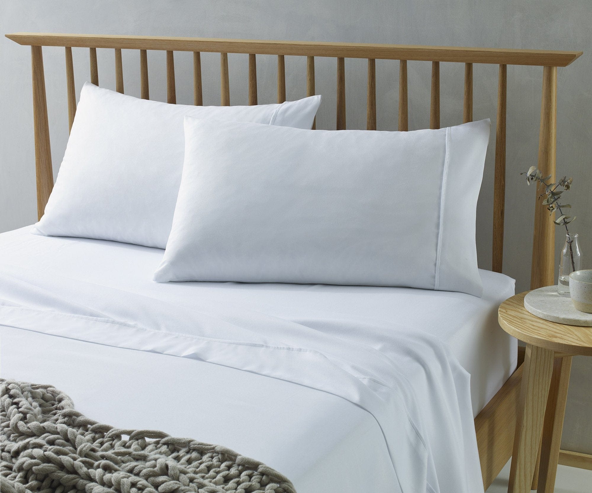 The Big Sleep Bed Sheets The Big Sleep Microfibre White Sheet Set