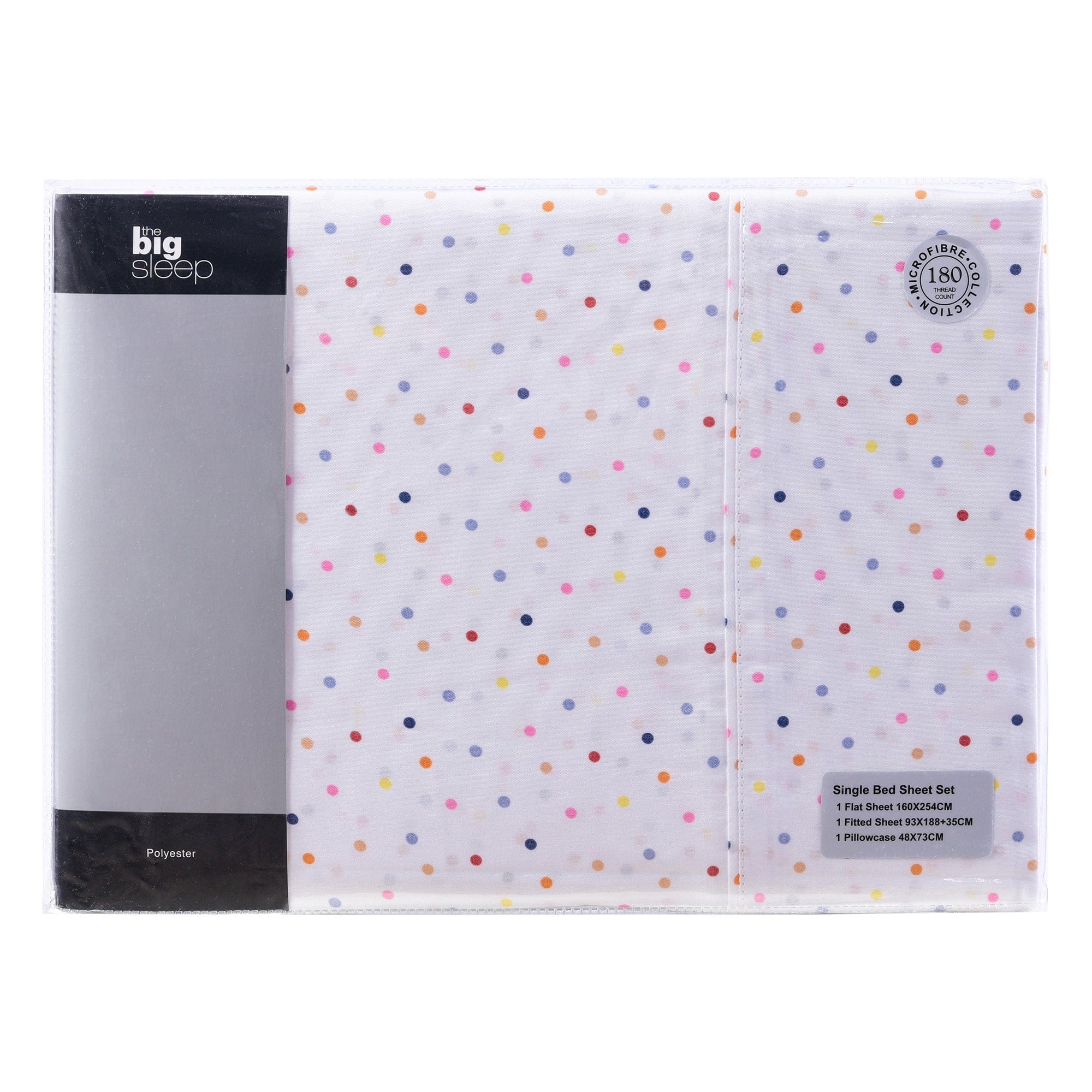The Big Sleep Bed Sheets The Big Sleep Polka Printed Microfibre Sheet Set