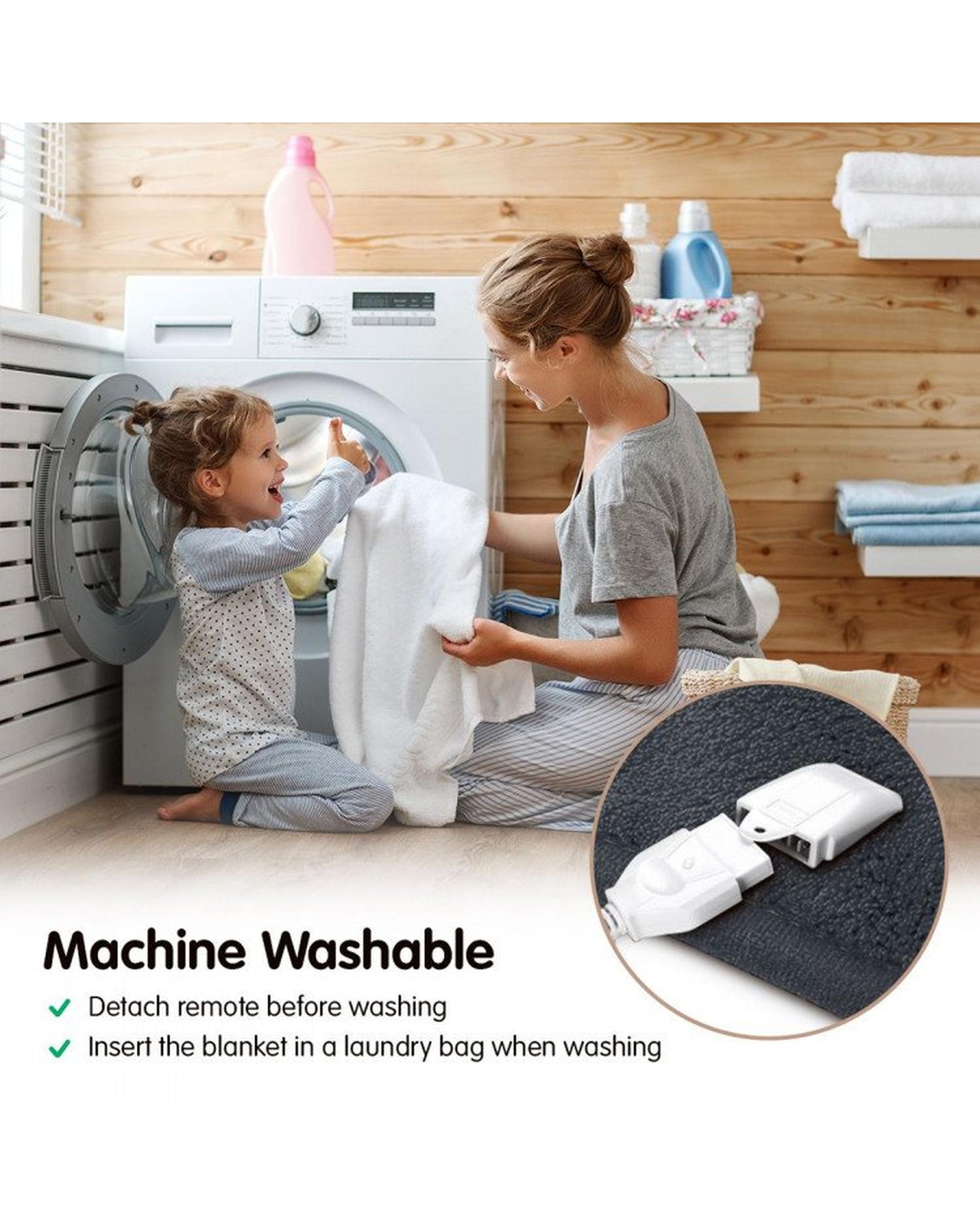 HEATED ELECTRIC BLANKET THROW RUG CORAL WARM FLEECE WINTER GREY Laura Hill