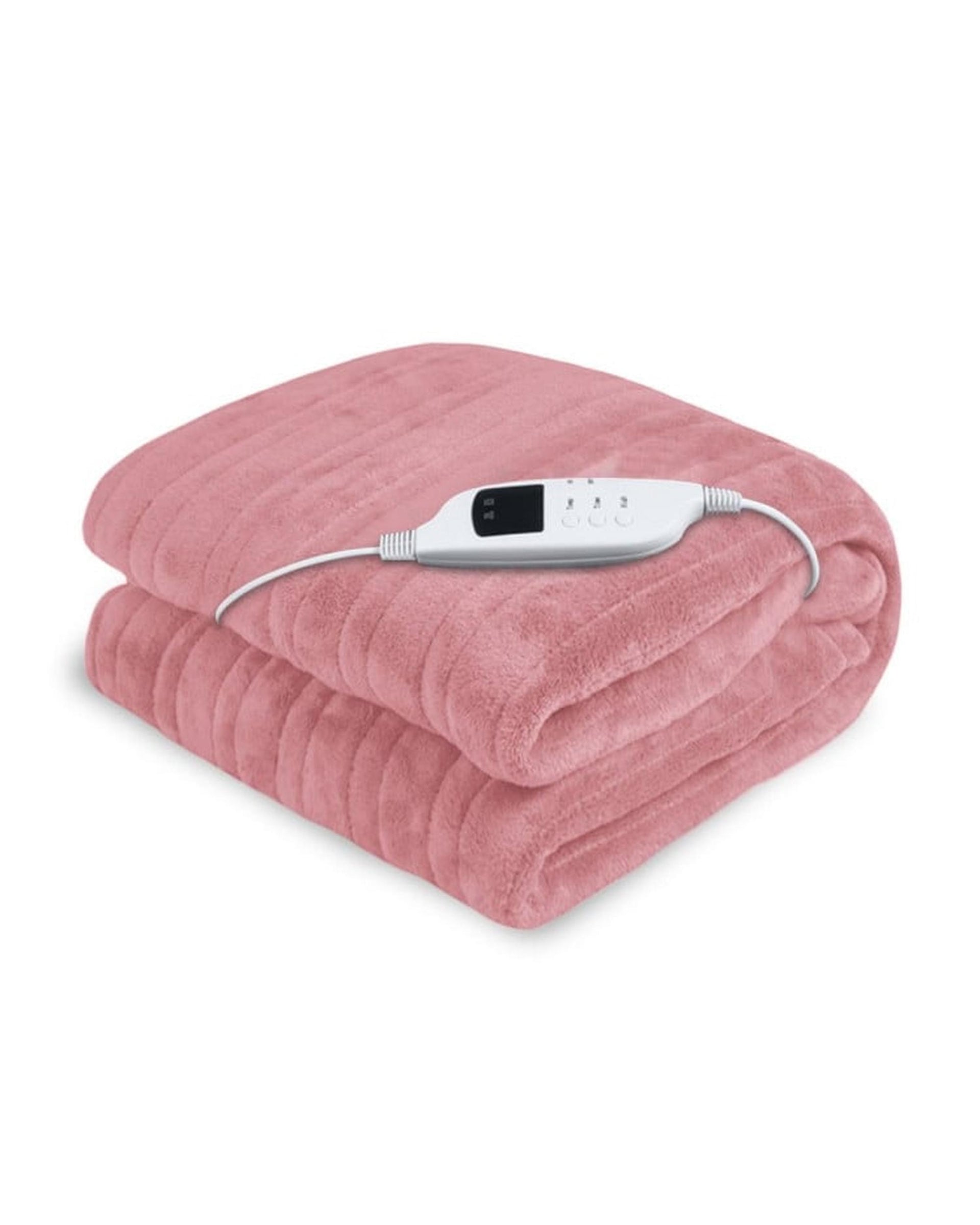 LAURA HILL HEATED ELECTRIC BLANKET THROW RUG CORAL WARM FLEECE PINK Laura Hill