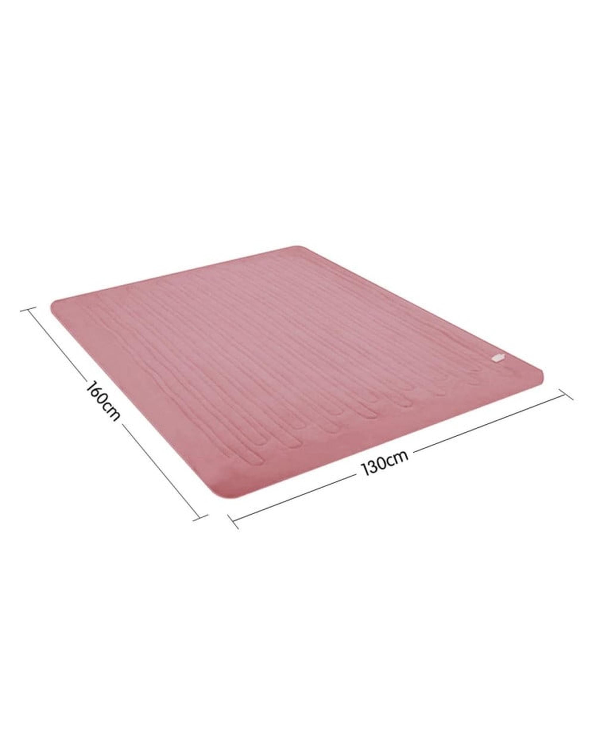 LAURA HILL HEATED ELECTRIC BLANKET THROW RUG CORAL WARM FLEECE PINK Laura Hill