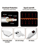 LAURA HILL HEATED ELECTRIC BLANKET THROW RUG CORAL WARM FLEECE PINK Laura Hill