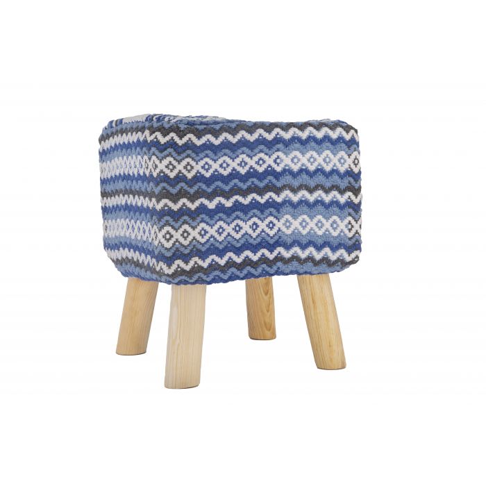 Ava Stool BLUE IVORY Big Bedding Australia