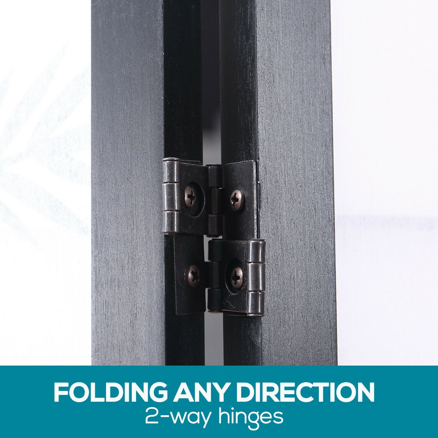 Three Panel Free Standing Foldable  Room Divider Privacy Screen Bamboo Print Levede