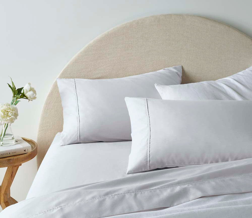 Accessorize 1900TC Cotton Rich Sheet Sets - WHITE Accessorize