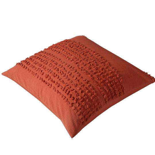 Vintage Design Betty Washed Cotton Euro Pillowcases - Tobacco Vintage Design