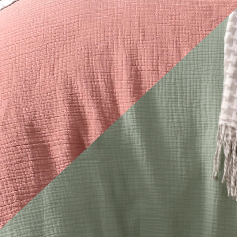 Vintage Design Hugo Reversible Quilt Cover Set Range Sage and Clay Vintage Design