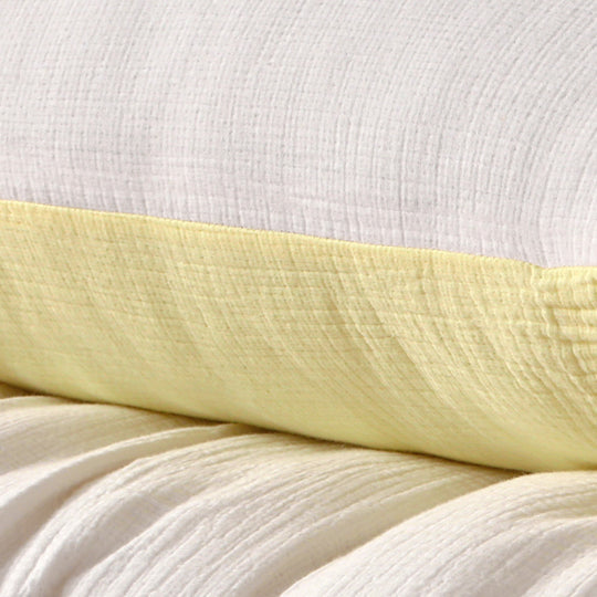 Vintage Design Hugo Reversible Quilt Cover Set Range White and Butter Vintage Design