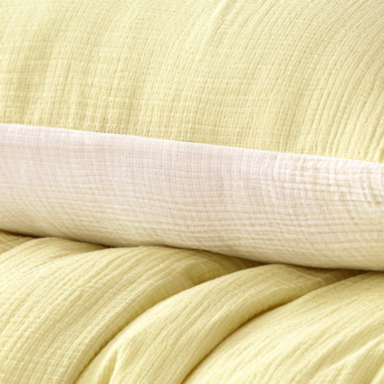 Vintage Design Hugo Reversible Quilt Cover Set Range White and Butter Vintage Design