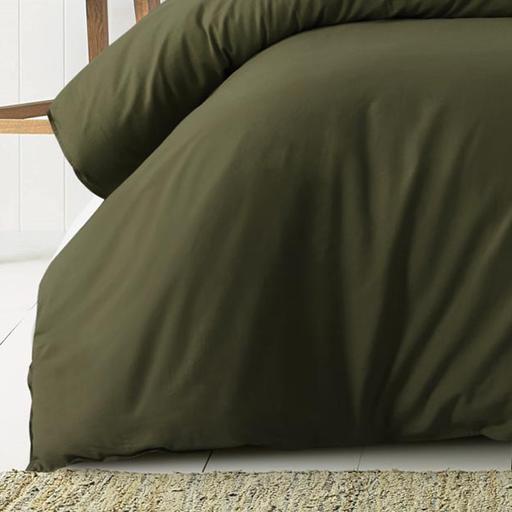 Vintage Design OLIVE Lee Washed Cotton Quilt Cover Set Vintage Design