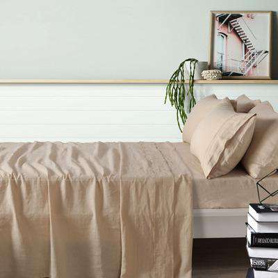 Vintage Design Bed Sheets Vintage Design Birch French 100% Linen Sheet Set