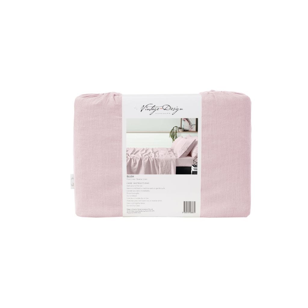 Vintage Design Bed Sheets Vintage Design Blush 100% Linen Sheet Set