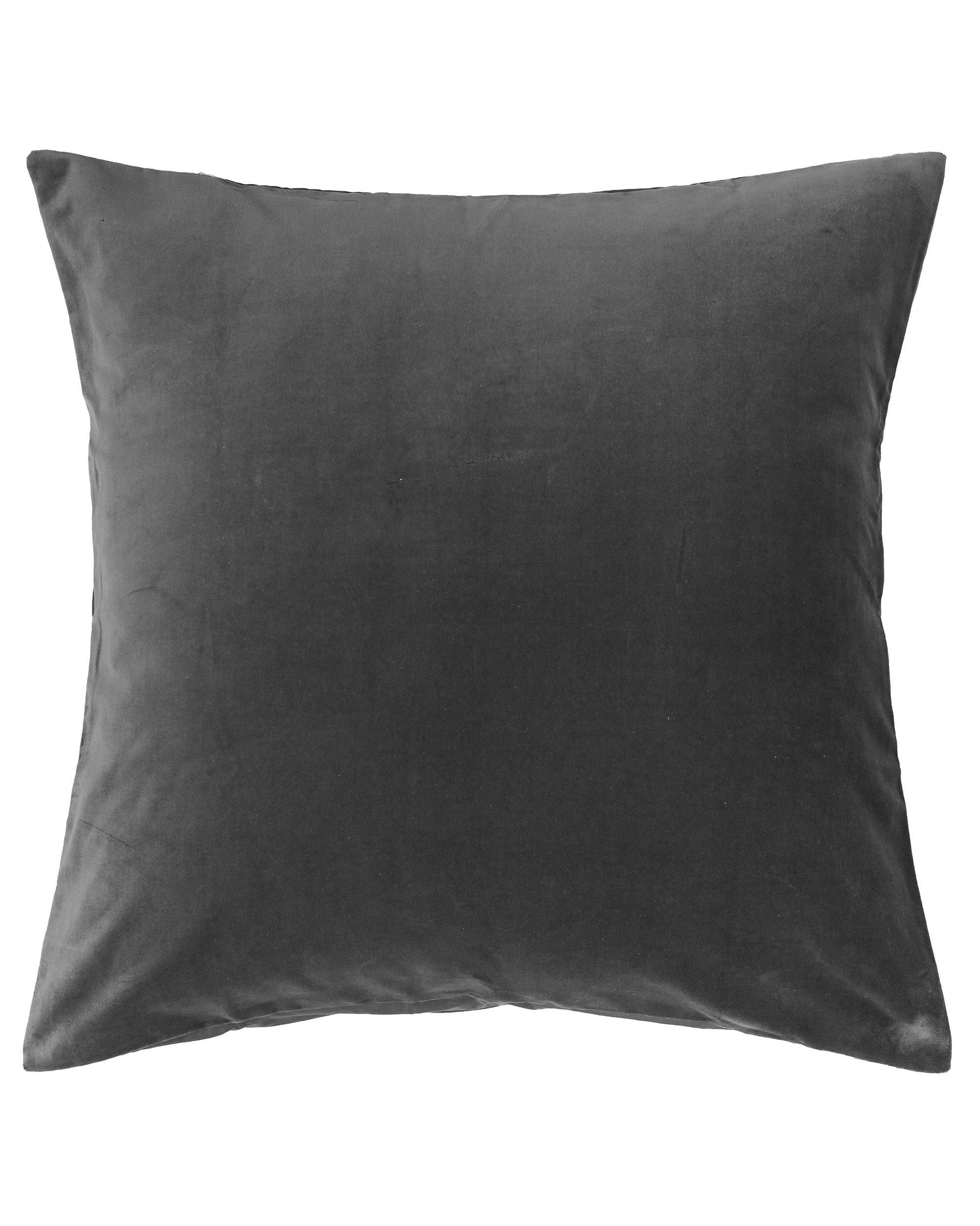 Vintage Design Pillowcase Vintage Design Cotton Velvet European Pillowcases - Storm Grey Cotton Velvet