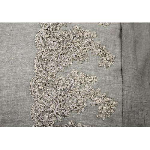 Vintage Design Quilt Cover Vintage Design Embroidered Grey 100% Quilt Cover Set