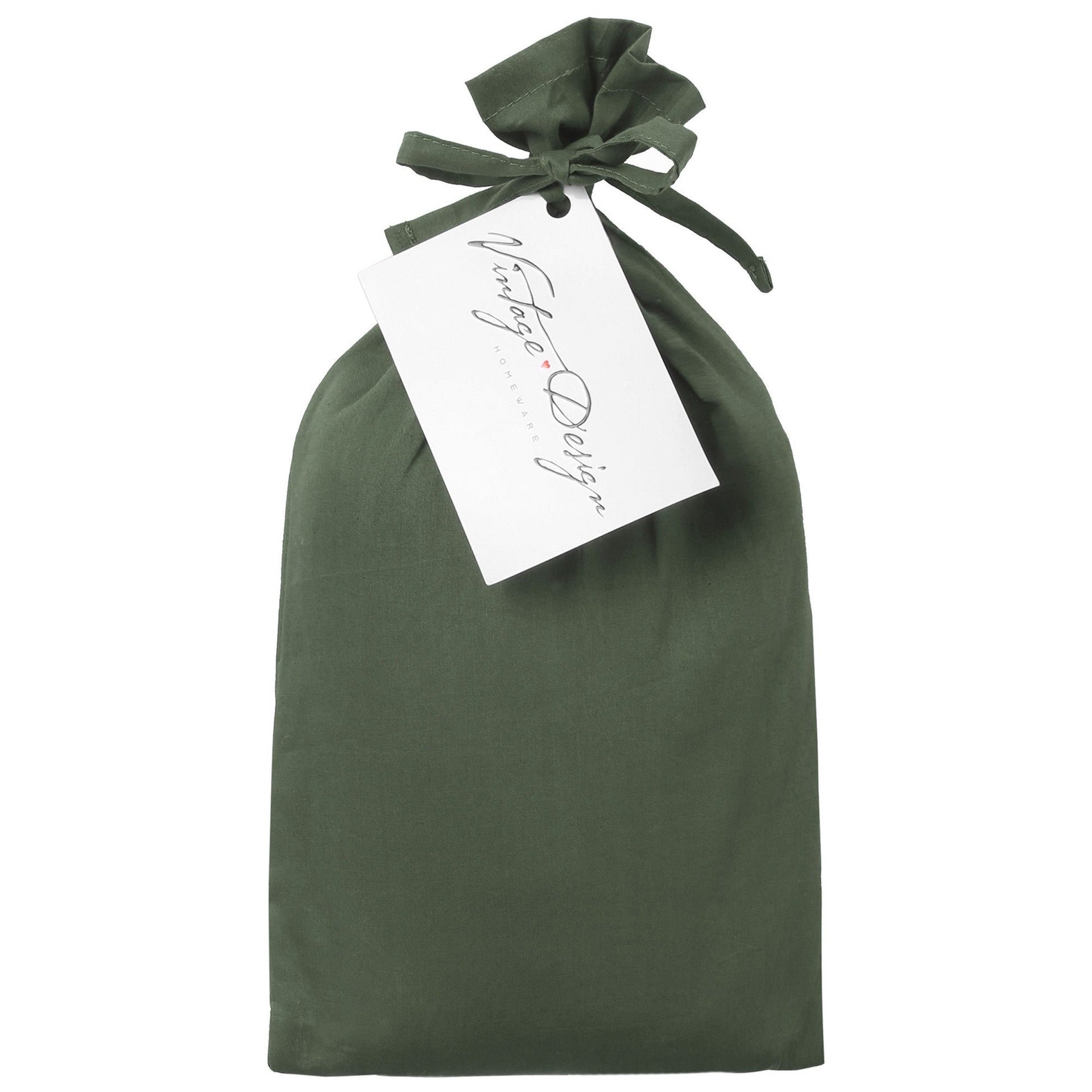 Vintage Design Pillowcase Vintage Design European Pillowcase Carmen Cotton Chenille - Olive