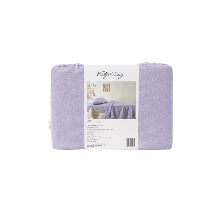 Vintage Design Bed Sheets Vintage Design Lilac French Linen Sheet Set