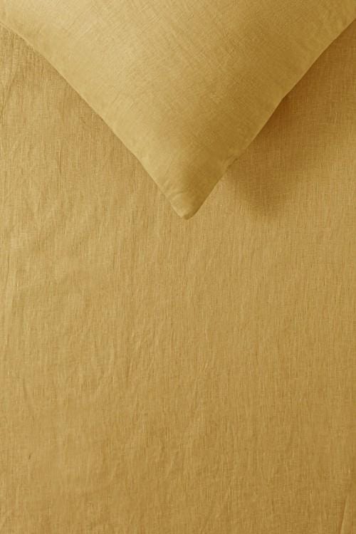 Vintage Design Quilt Cover Vintage Design Ochre Lee Washed Cotton Quilt Cover Set