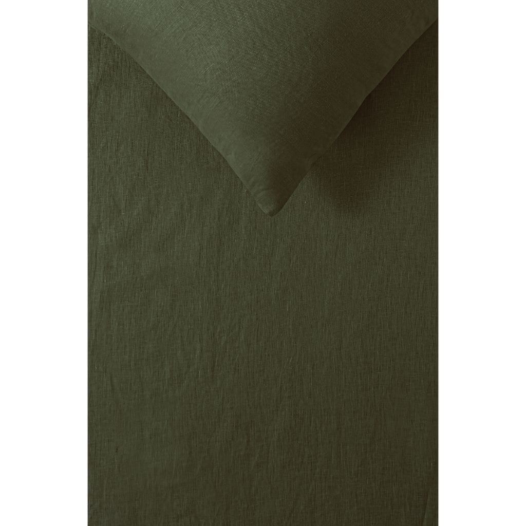 Vintage Design Bed Sheets Vintage Design Olive French 100% Linen Sheet Set