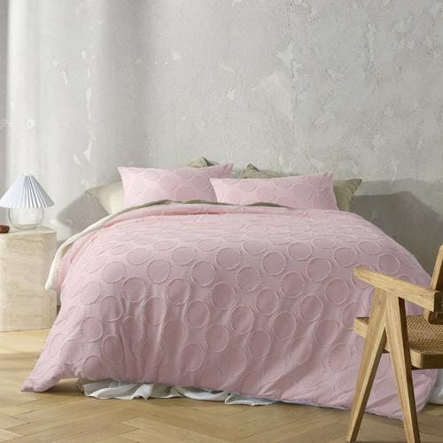 Vintage Design Quilt Cover Vintage Design Orion Blush Cotton Quilt Cover Set