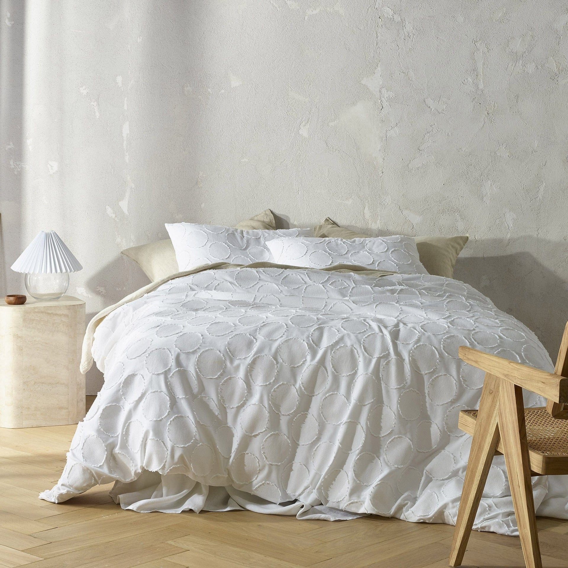 Vintage Design Quilt Cover Vintage Design Orion White Cotton Quilt Cover Set