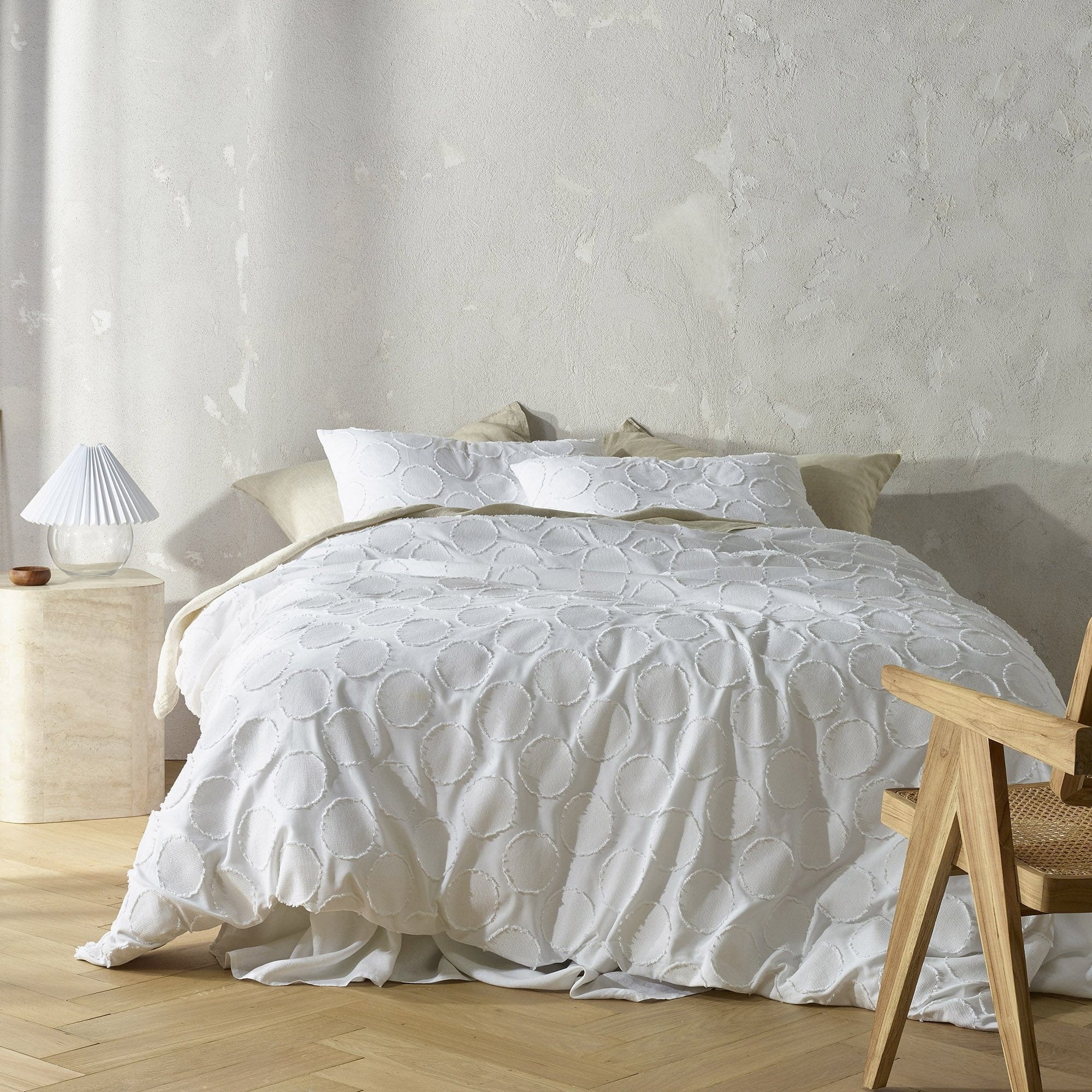 Vintage Design Quilt Cover Vintage Design Orion White Cotton Quilt Cover Set