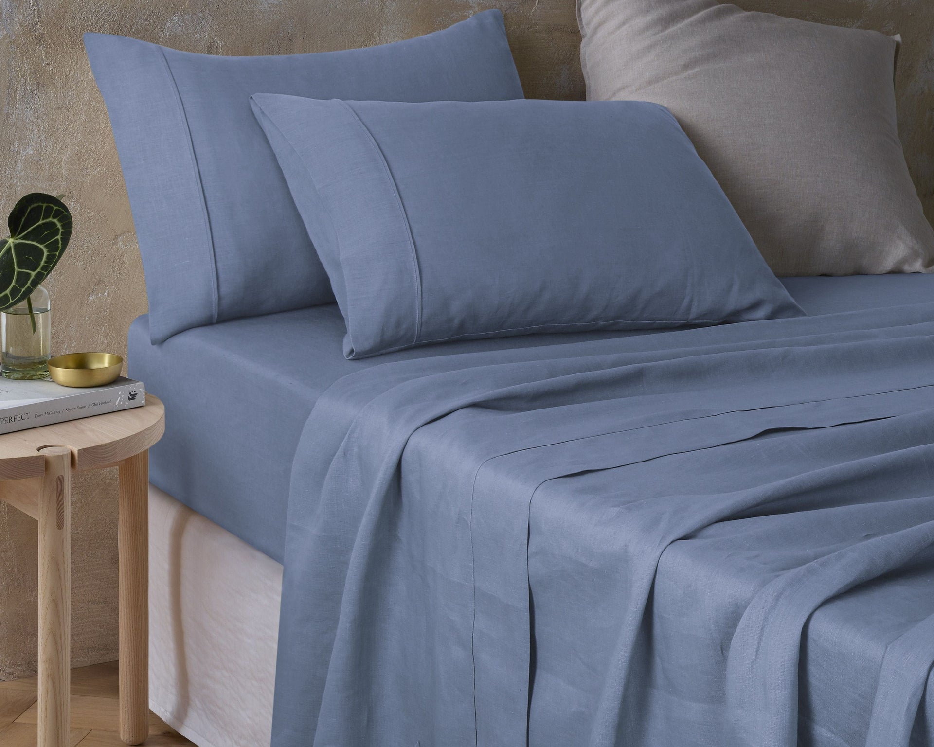 Vintage Design Bed Sheets Vintage Design Sky Blue 100% Hemp Sheet Set