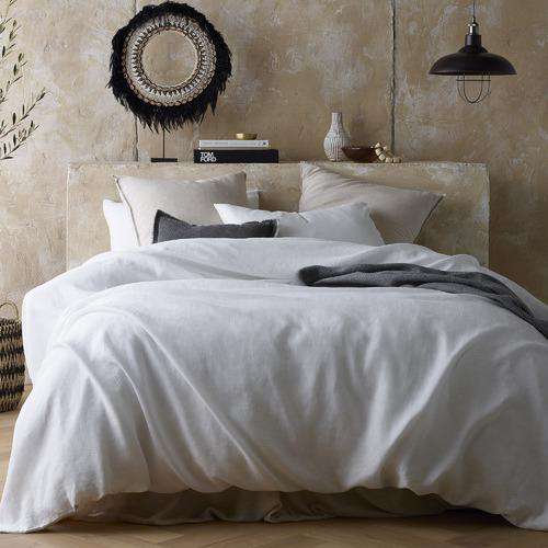 Vintage Design Quilt Cover Vintage Design White 100% Hemp Quilt Cover Set