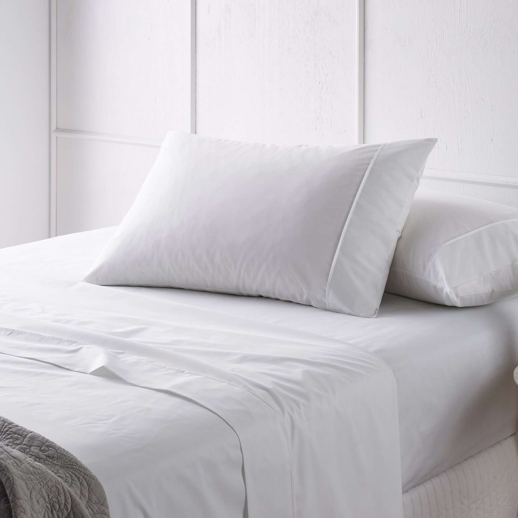 Vintage Design Bed Sheets Vintage Design White Bamboo Cotton Bed Sheet Set