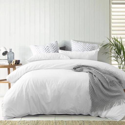 Vintage Design Quilt Cover Vintage Design WHITE Lee Washed Cotton Quilt Cover Set