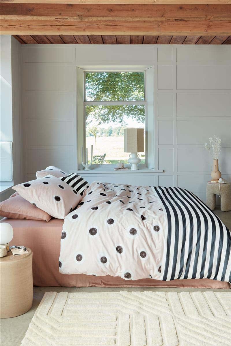 vtWomen Quilt Cover vTWomen Stripe and Eye Natural Cotton Quilt Cover Set