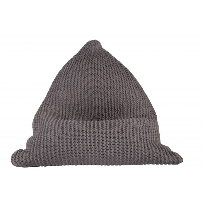 Ava Knitted Bean Bag SLATE GREY Big Bedding Australia