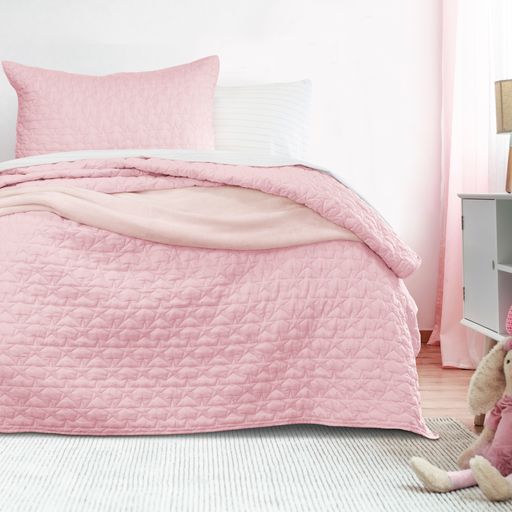 Jelly Bean BOBBY Coverlet Set - PINK & DENIM Jelly Bean Kids