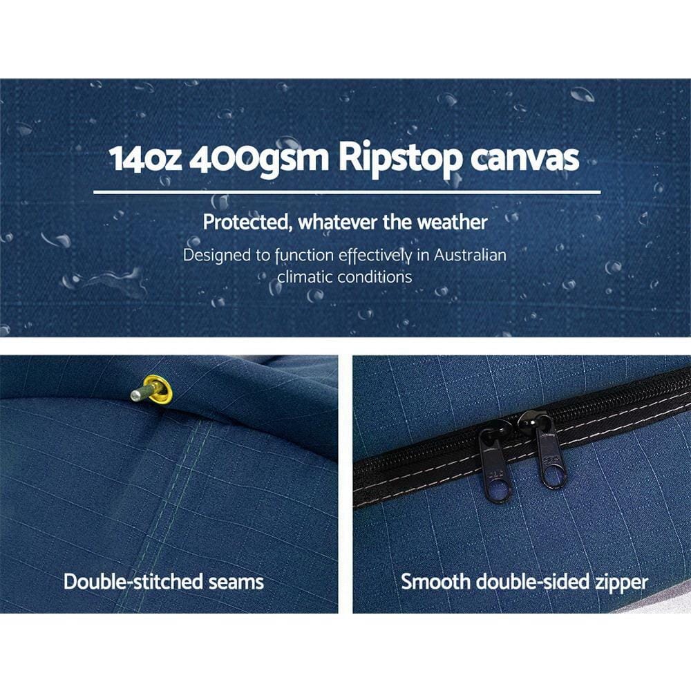 Weisshorn Outdoor Sleeping Double Swag Camping Swags Canvas Free Standing Dome Tent Dark Blue