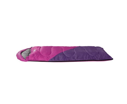 Weisshorn Outdoor Sleeping Sleeping Bag 136cm Kids Camping Hiking Winter Pink