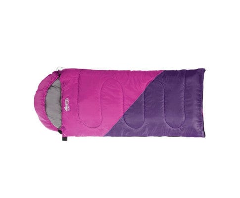 Weisshorn Outdoor Sleeping Sleeping Bag 136cm Kids Camping Hiking Winter Pink