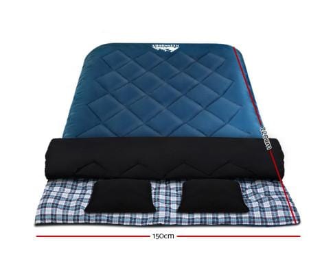 Weisshorn Outdoor Sleeping Sleeping Bag Bags Double Camping Hiking -10°C to 15°C Tent Winter Thermal Navy
