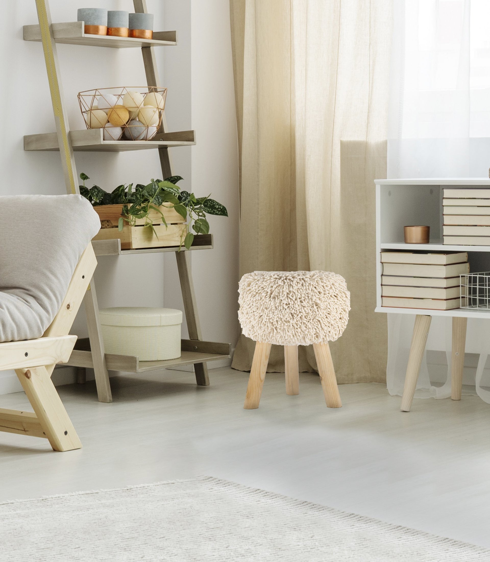 Ava Stool IVORY Big Bedding Australia