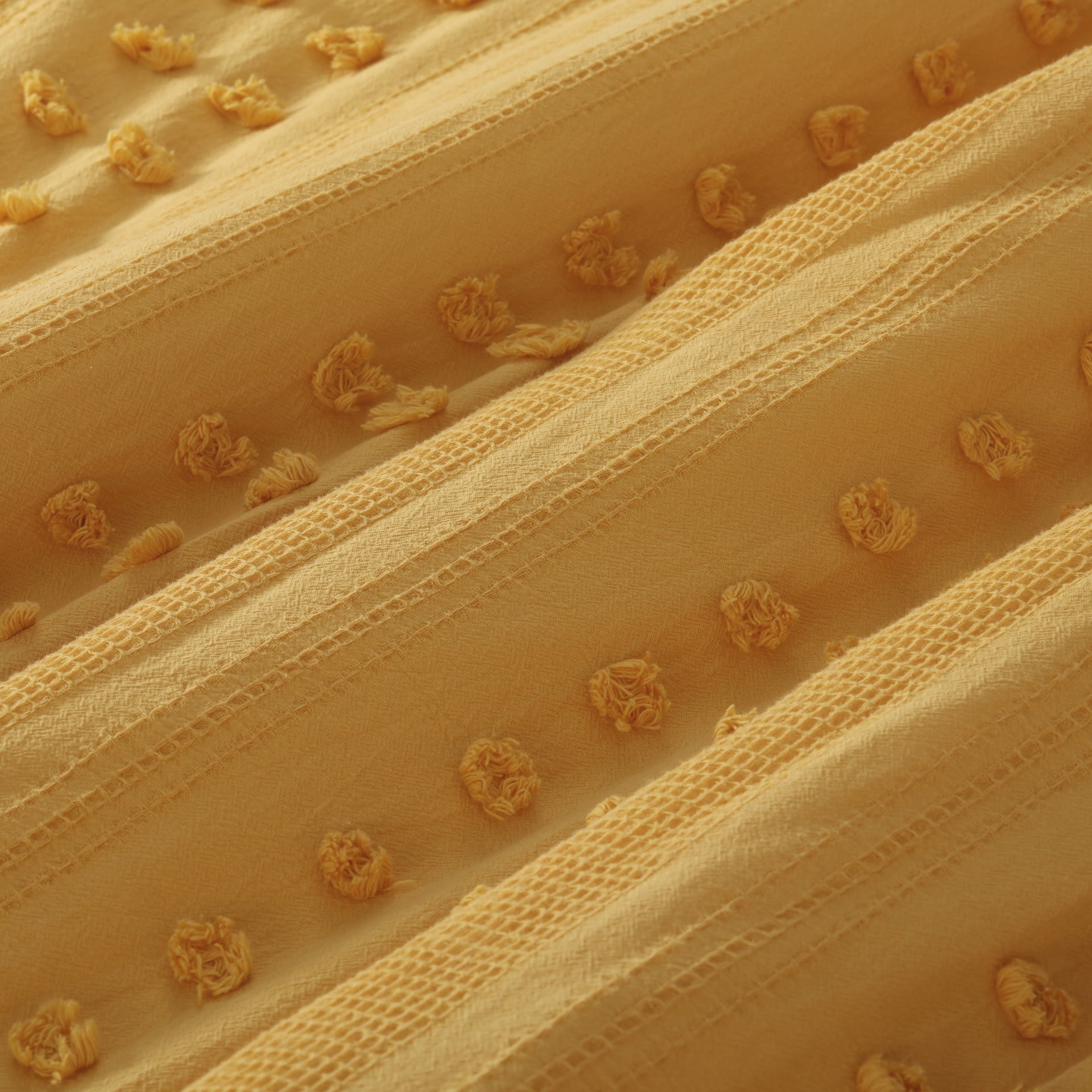 Vintage Design Ochre Sans Sovci Cotton Quilt Cover Set Vintage Design