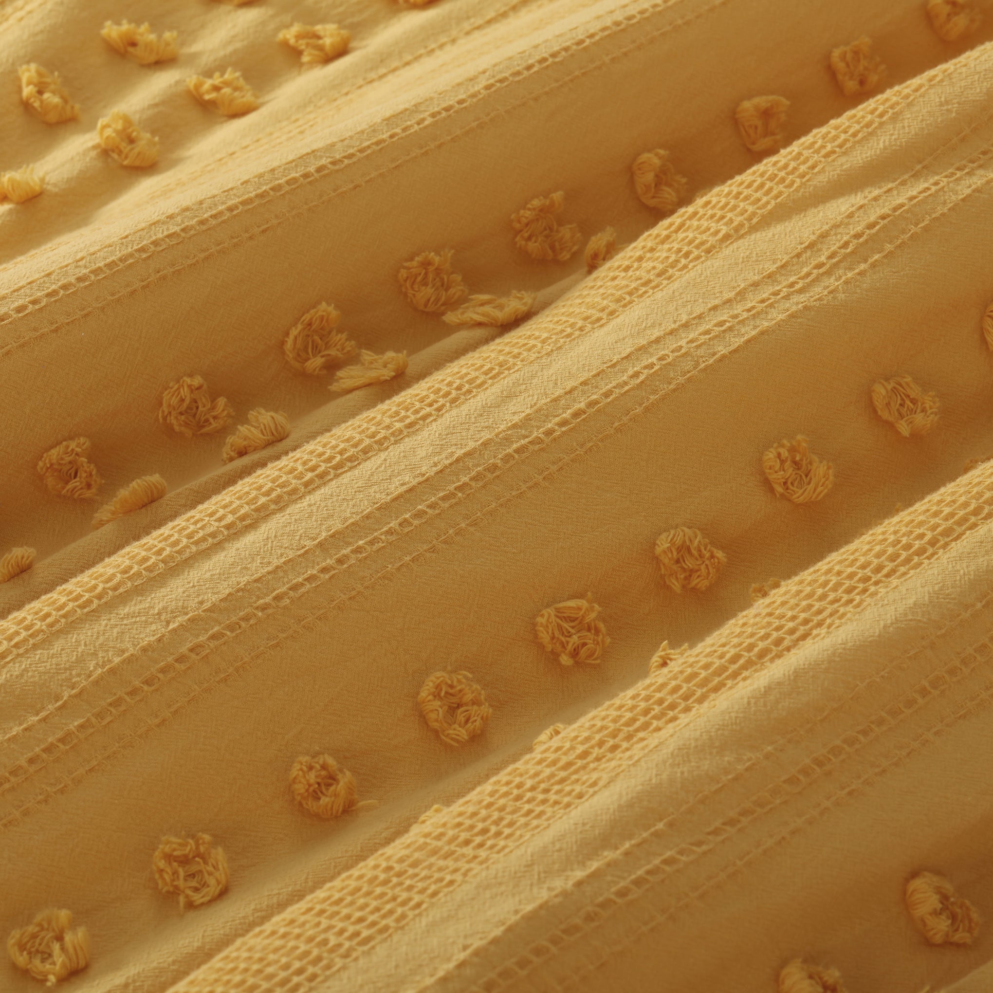 Vintage Design Ochre Sans Sovci Cotton Quilt Cover Set Vintage Design